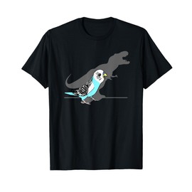 T-rex Blue Budgie Funny Parakeet dinosaur shadow budgerigar T-Shirt