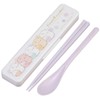 Skater CCS3SAAG-A Chopsticks and Spoon Set, Funwari Necolon, Silver Ion,