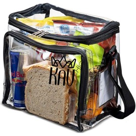 KAV Klarity Transparent Lunch Bag for Men & Women, PVC Plastic Clear Lunch Box