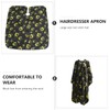 HOMSFOU Delantal de Peluquería Estampado Floral Amarillo de Poliéster Corte