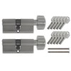 Löwen Sicherheit 2x Knob Cylinder KD 60 mm 30/30 Keyed