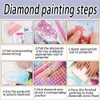 3 Pcs 5D Diamond Painting Bookmarks for Book Lovers, Handmade