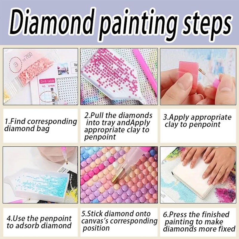3 Pcs 5D Diamond Painting Bookmarks for Book Lovers, Handmade