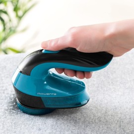 Rowenta JA1011 Portable Lint Remover Shaver with Adjustable Shave Height, Fabric Defuzzer, Blue