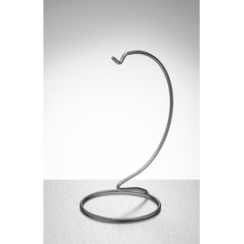 Sienna Glass Silver metal ornament stand medium