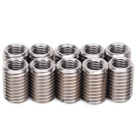 M8 to M12 Thread Adapter Pack of 10 Reducer Piece Nut Stainless Steel Repair Sleeve M8 Female and M12 Male Thread Conversion Reducer Nut