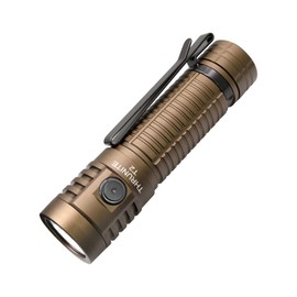 ThruNite T2 Rechargeable Flashlight 3757 High Lumens USB Type-C Fast Charging, CREE XHP70 Cool White LED Bright Handheld Flashlight - Desert Tan CW
