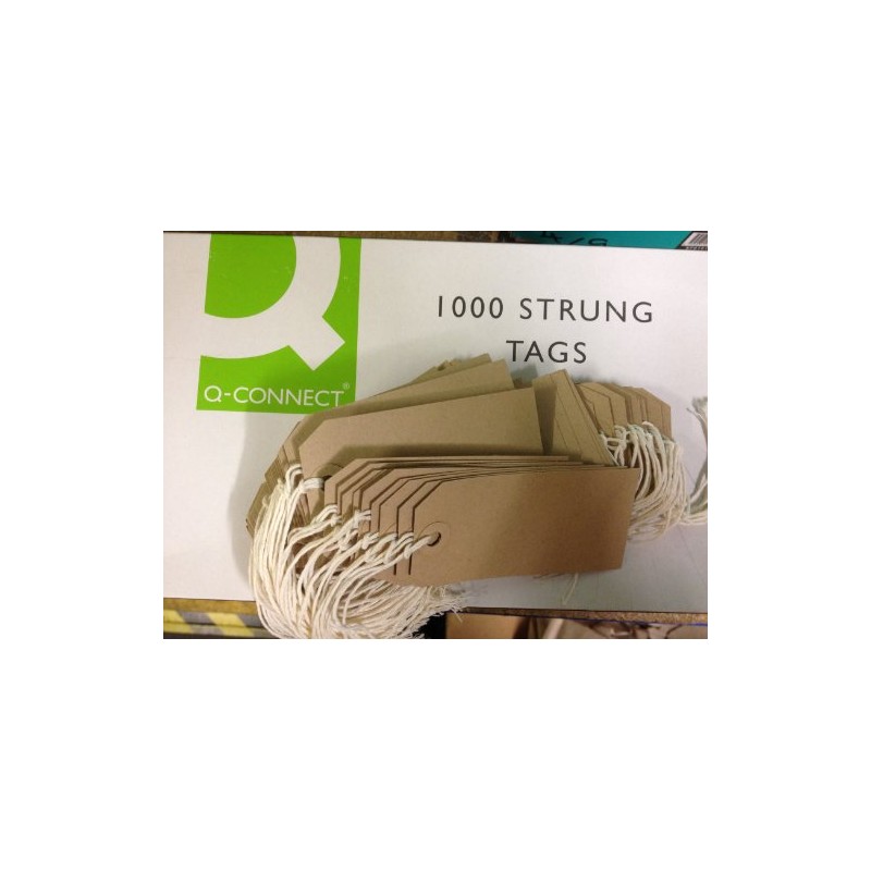 100 x Manilla Buff Strung Tags Tickets 96mm 48mm Luggage