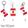 15Packs Canada Maple Leaves Flag Keychain - Canadian Maple Leaf