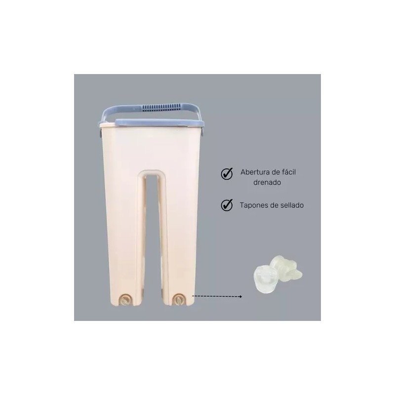 Total Supplier Cubeta Y Trapeador Microfibra Mop Autoexprimible