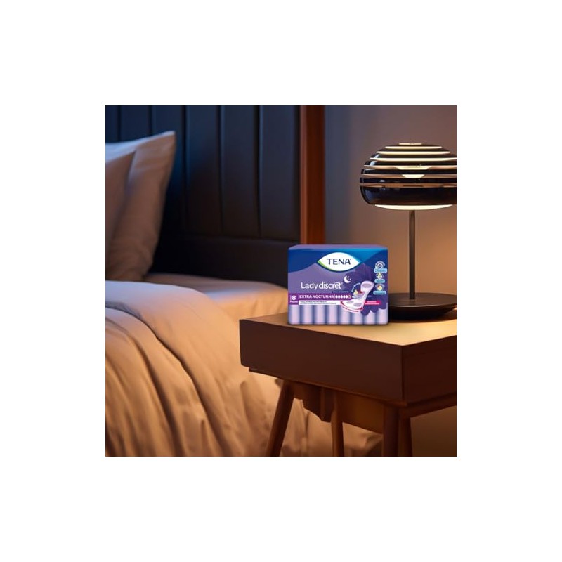 Tena Lady Protector Femenino Absorbente, Comodidad, Discreción, 8 Piezas