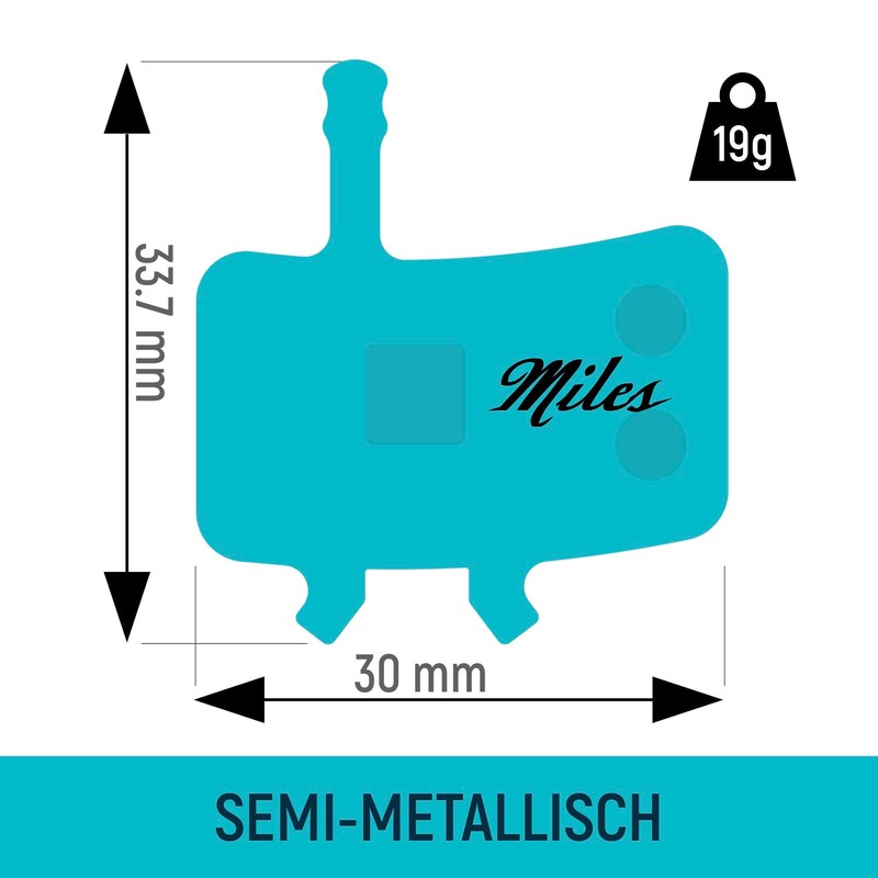 Miles Racing Disc Brake Pads Semi Metallic for Avid Juicy