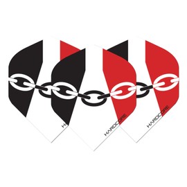 RED DRAGON Hardcore XT Black Country Extra Thick Standard Dart Flights - 5 sets Per Pack (15 Dart Flights in total)