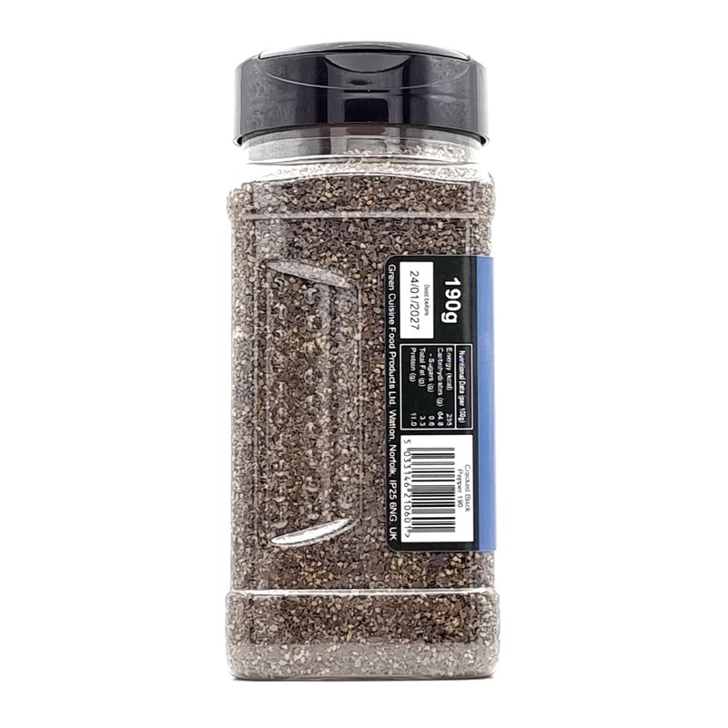 Cracked Black Pepper | 190g | Coarse Black Pepper by
