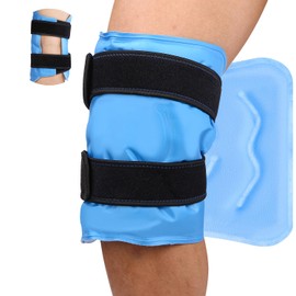 Knee Cooling Pads, Knee Cooling Bandage, Cold Warm Compress, Cooling Pad, Cooling Pad, Cooling Cuff, Cool Pack for Joint Pain, Swelling, Light Blue