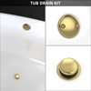 All Metal Tip-Toe Bathtub Drain Kit with Two-Hole Overflow Faceplate