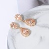 Champagne Earrings for Wedding Gold - Sterling Silver Pave Teardrop