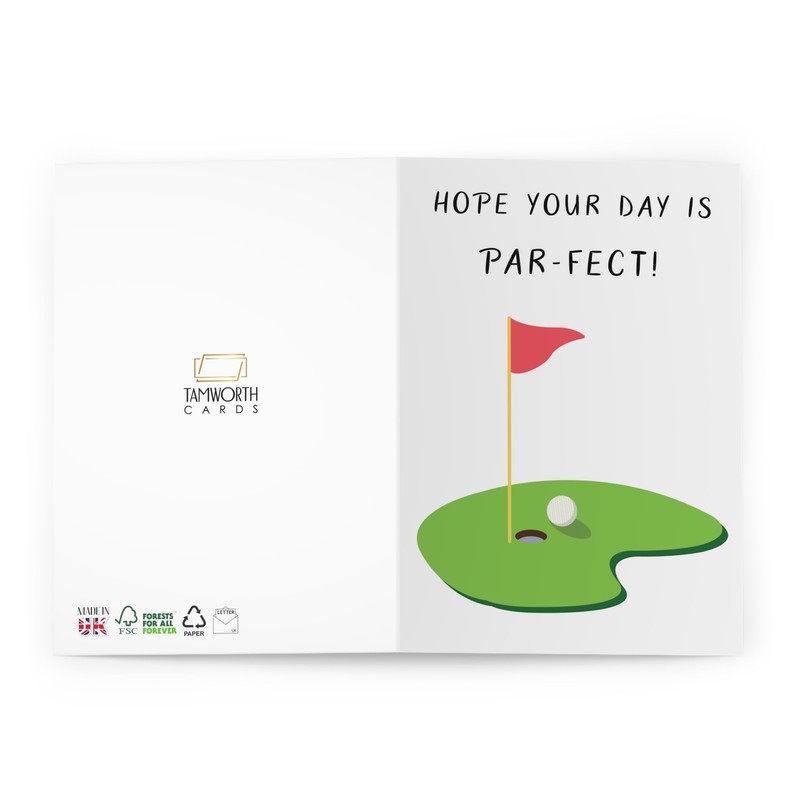 PAR-FECT Golf Lovers' Greeting Card | Golf-Themed Design | Birthday,