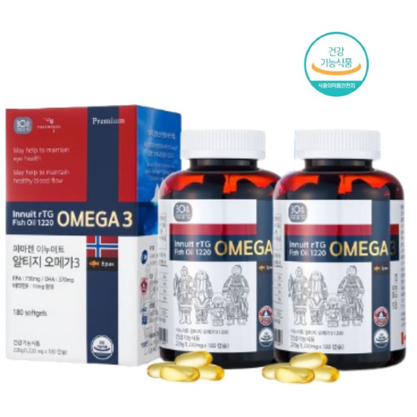 Inuit Altige Omega 3 180 capsules x 2 men EPA