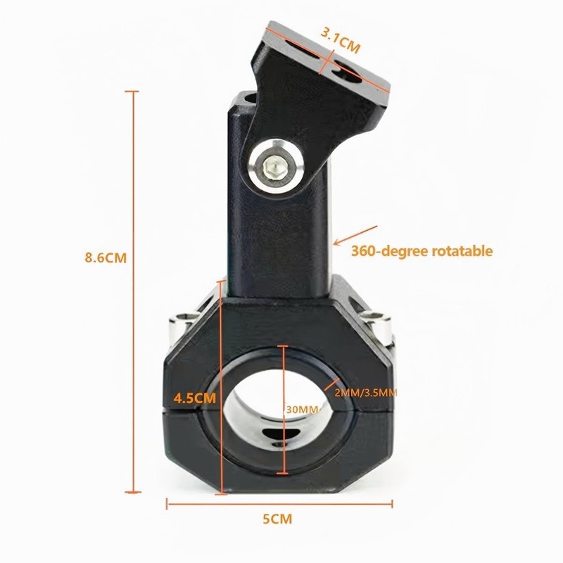 Laroal 2 Pcs Spotlight Mounting Brackets Motorbike Spotlight Brackets Aluminum