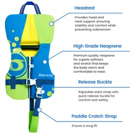 Owntop Toddler Swim Vest Kids Float Jacket Swimming Aid for Child Boys Girls 20-30-40-50 lbs with Adjustable Safety Straps