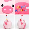 Zaloife Happy Birthday Cow Plush Toy, Pink, Birthday Cuddly Toy