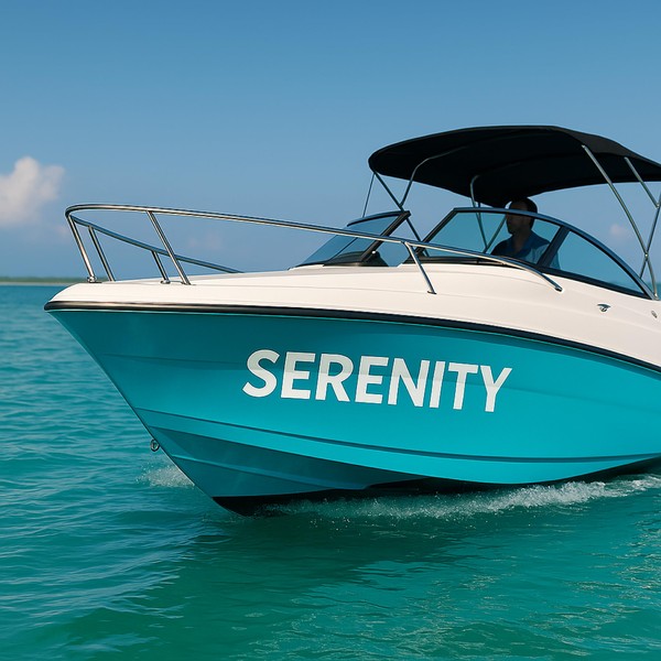 Personalized Boat Name Decals – Custom Vinyl Boat Letters –