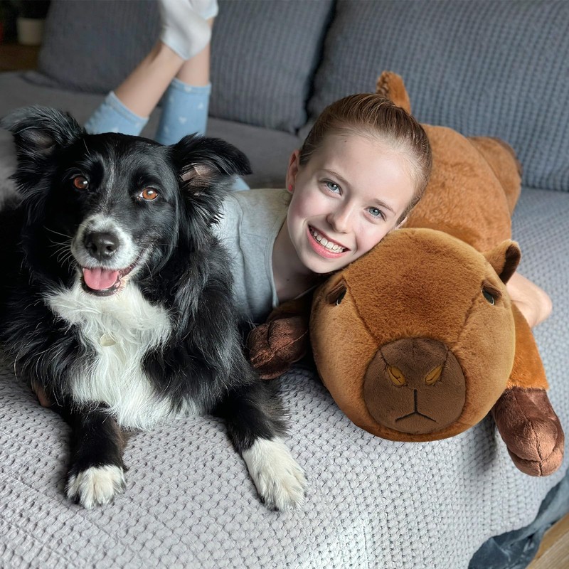 MaoGoLan 39.4" Capybara Plush Body Pillow, Long Capybara Stuffed Animal