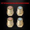 Ampper 3/8"-16 Thread Female Brass Battery Terminal Post Adapter Battery