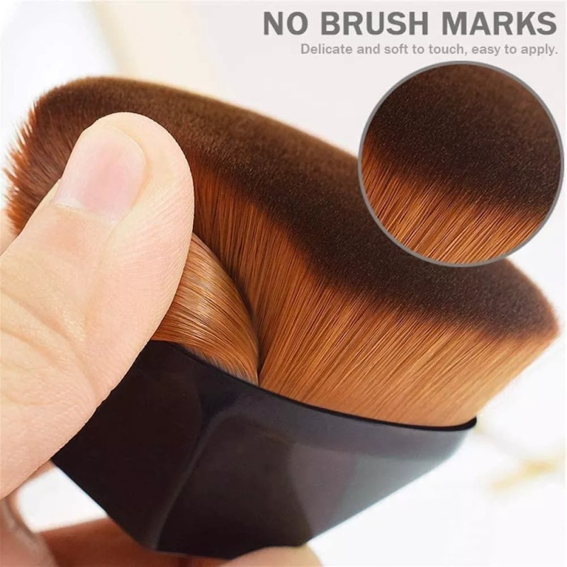 generic Set 2 Brochas Kabuki Planas Para Maquillaje Base Corrector