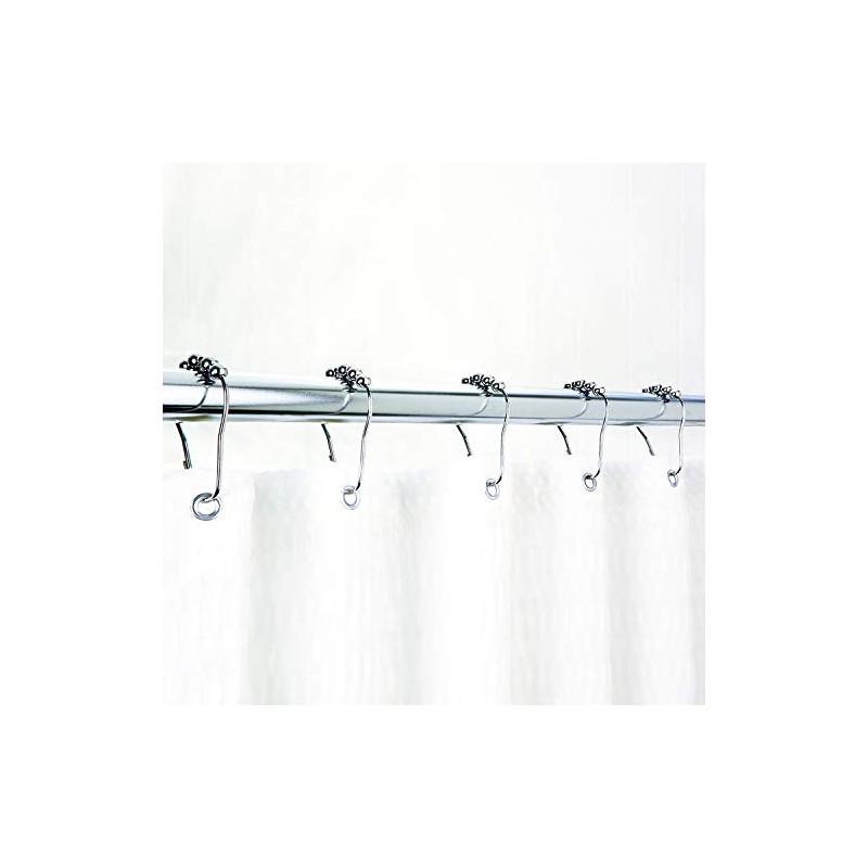 Bath Bliss 12 Pack Shower Rings | Roller Rings |