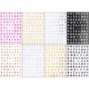 LANODO 8 Pcs Nail Stickers Alphabet 3D English Letters (8