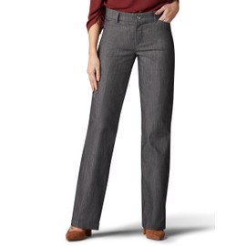 Lee Women's Ultra Lux Comfort with Flex Motion Trouser Pant Carbon Rinse 6 Medium