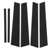 6PCS Door Window B C Pillar Cover Trim Glossy Black