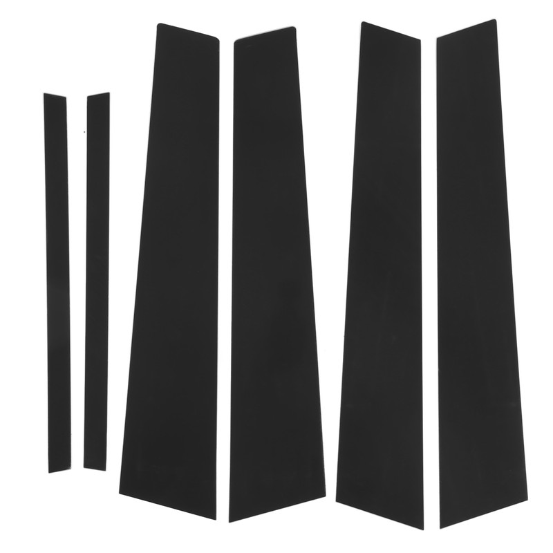 6PCS Door Window B C Pillar Cover Trim Glossy Black