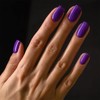 24pcs Square False Nails Short Stick on Nails Purple Press