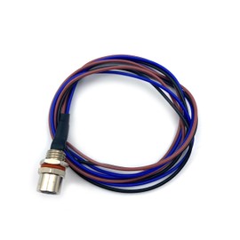 Fupiomeef 1.64ft M8 3 Pin A Code Female Connector Cable, IP67 Waterproof Back Mount Cable UnShielded Straight Aviation Socket Electrical Cable Sensor Receptacle 60V 4A (0.5Meter)