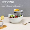 UNICASA Serving Bowls Set, 2 Tier Chip and Dip Bowls