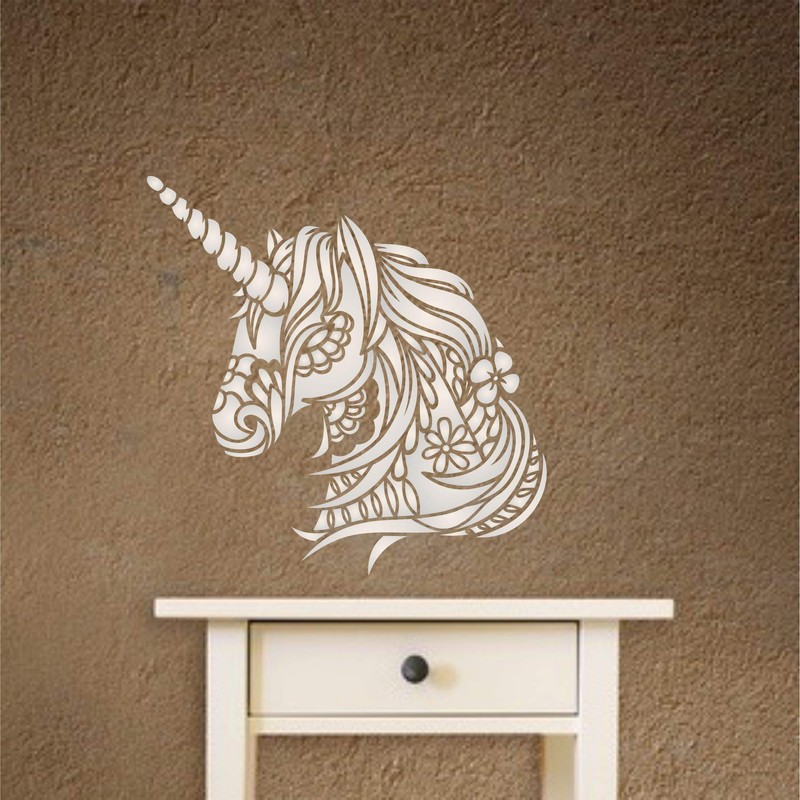 Unicorn Head Stencil, 8.5 x 8.5 inches (M) - Stencil