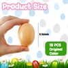 18 PCS Wooden Fake Chicken Eggs,Wood Nest Egg Faux Egg