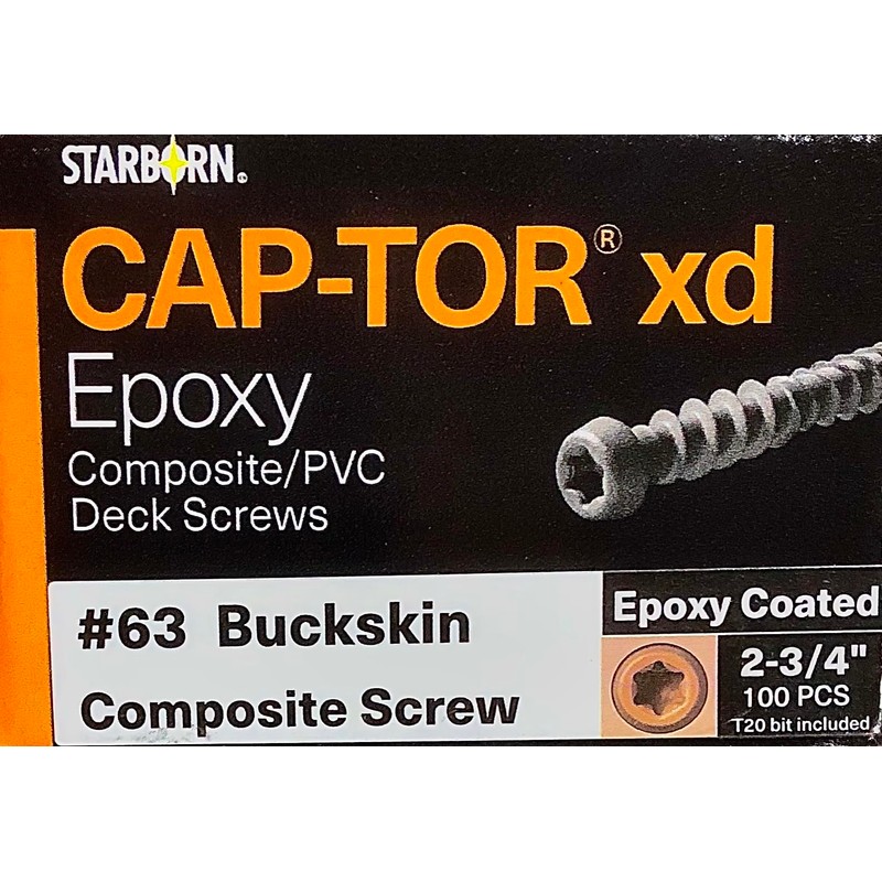 Starborn Cap-Tor XD Epoxy Coated Capstock & Composite Screws; #63
