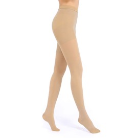 Medias de compresión para mujeres y hombres, medias de compresión médicas con punta cerrada, 20-30 mmHg, Beige, 3X-Large