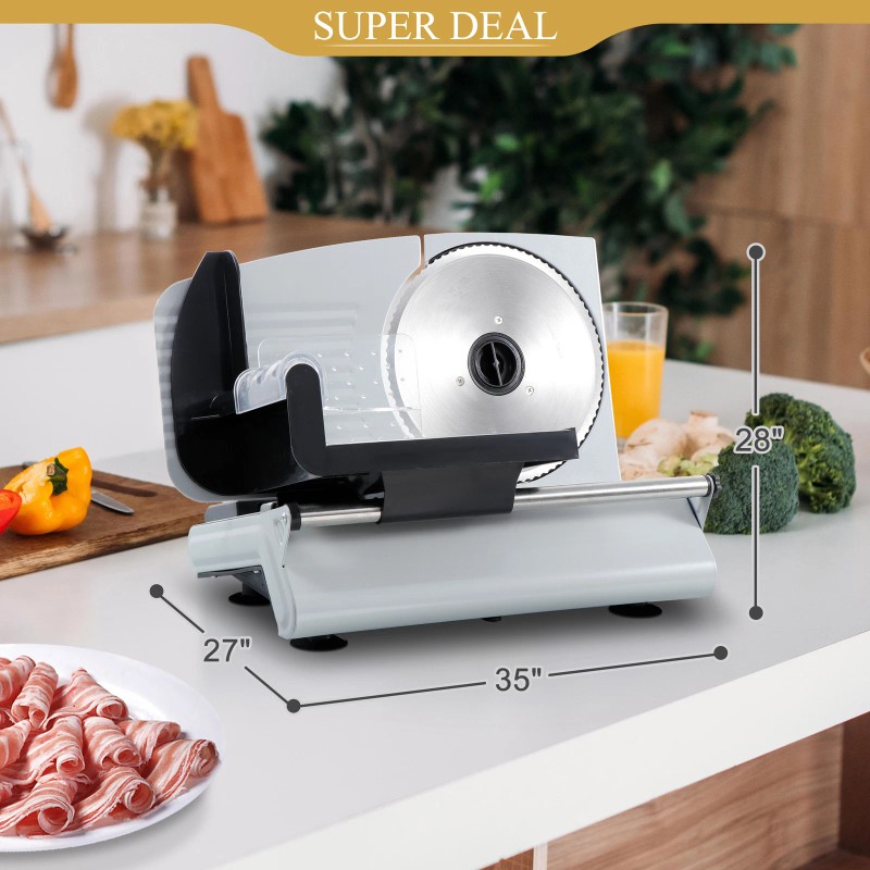 SEGAWE 7.5" Blade 150W Commercial Meat Slicer Electric Deli Slice