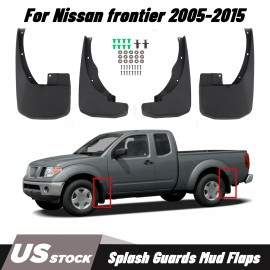 zoo3026 Full Set 4Pcs Splash Guards Mud Flaps for Nissan Frontier 2005-2015 Pickup