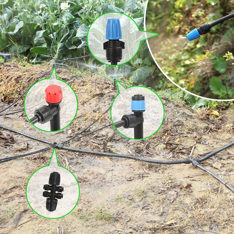 177FT Drip Irrigation Kit – 2025 New Quick-Connect Micro Irrigation