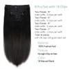 Lysilf Clip in Hair Extensions for Black Women Straight 8pcs