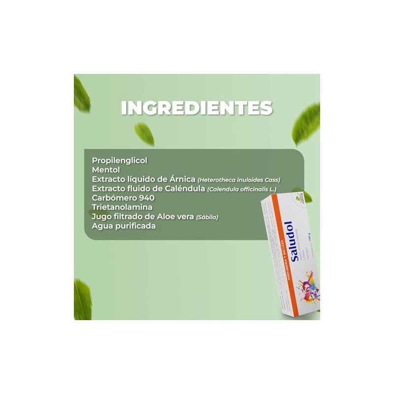 Salud Natural Gel Saludol 100 g – Cuidado Tópico con