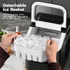 COWSAR Countertop Ice Maker with LED Display & Timer, 26lbs/24H,