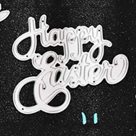 Happy Easter Rabbit Eggs Cutting Dies for Card Making，Cutting Dies Cut Stencils for DIY Scrapbooking Photo Album Decorative Embossing Paper Dies for Card Making Templated