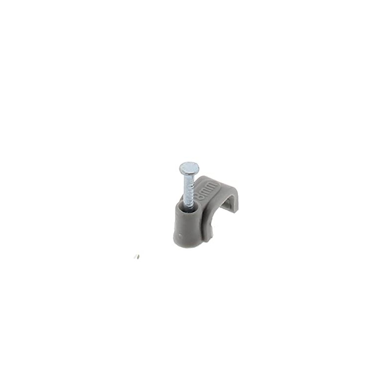 Reulin 1mm T&E Cable Clips, Pack OF 100, Grey, 5x8mm